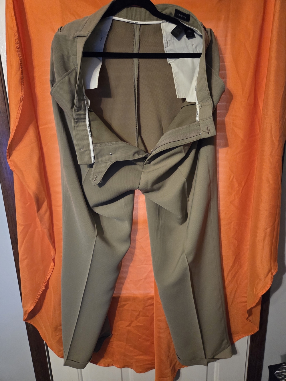 Claiborne Men's Khaki Dress Pants - Olive Tan